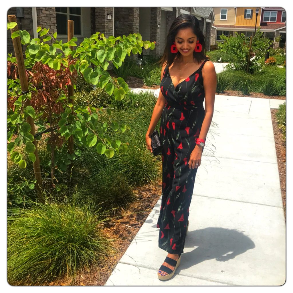 Black Floral Jumpsuit